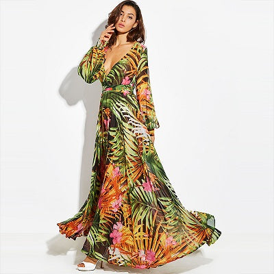 Fashion women summer maxi beach dress