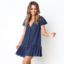 Short Sleeve Office Lady Summer Dress
