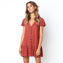 Short Sleeve Office Lady Summer Dress