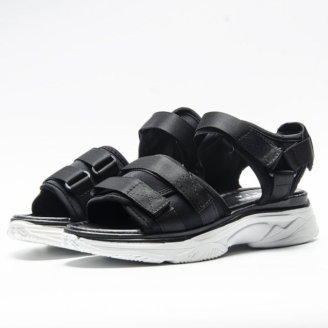 Platform Flat Sandals Lady Leather Shoes