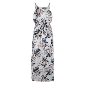 DeRuiLaDy 2018 Boho Floral Print Straps Long